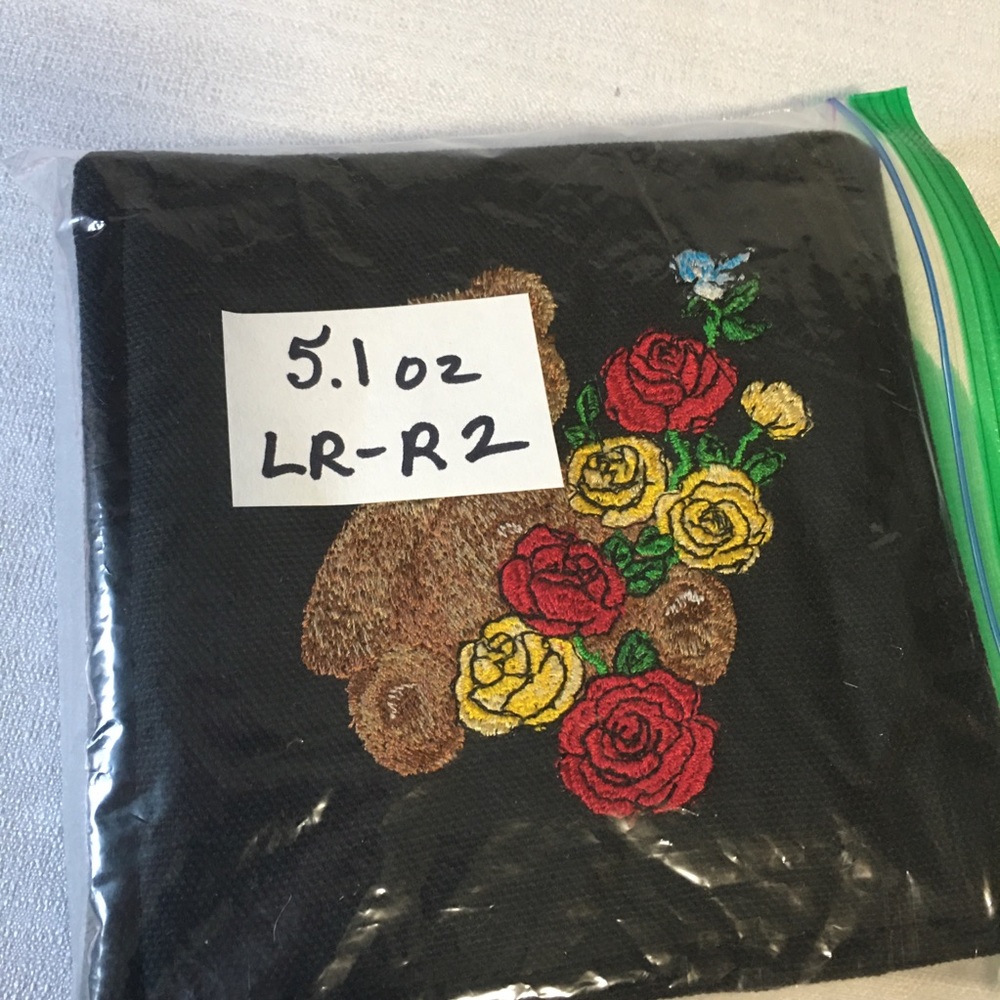 4 Embroidered coasters bears 5” Square Black background EUC New or like new. - Picture 8 of 9